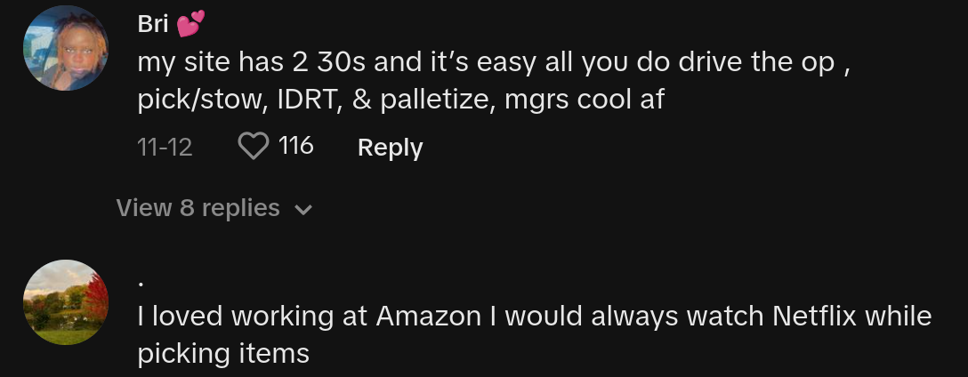 Comments on Amazon employee’s viral video of her listing the downsides of working for the company.