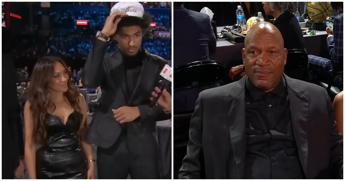 (l-r): Dylan Harper's mom, Dylan Harper, and Dylan Harper's dad