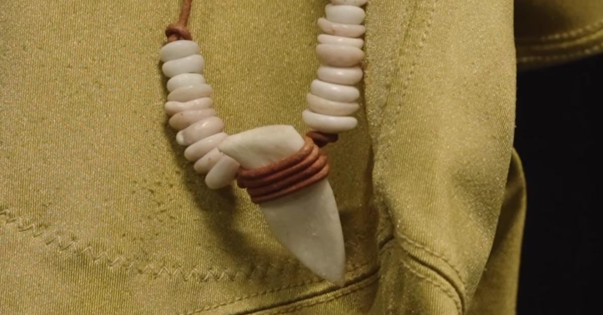 Sam Hartman's necklace holds a piece of his surgically removed rib bone.