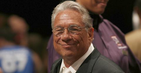Donald Sterling on sidelines during game vs Denver Nuggets, Los Angeles