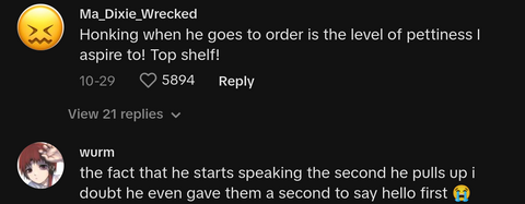 drive thru line cutter honking revenge