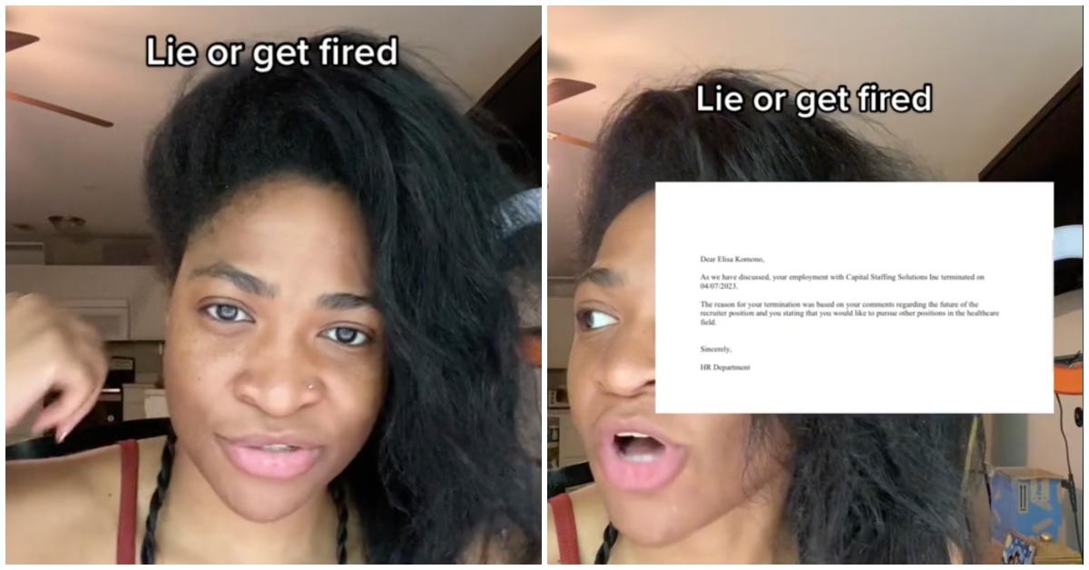 themillenialrecruiter on TikTok, who said she was fired for wanting to go back to school