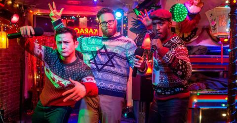 Joseph Gordon-Levitt, Seth Rogen and Anthony Mackie in 'The Night Before' (2015)