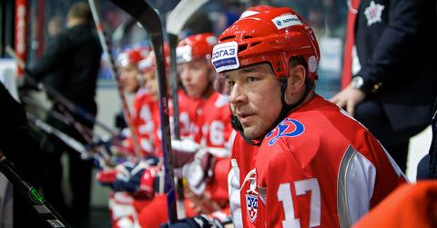 Chris Simon during the 2011-2012 KHL All Star Game