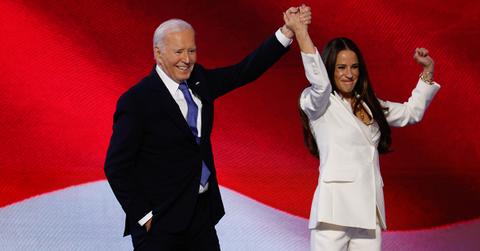 Ashley Biden and Joe Biden at the Democratic National Convention.