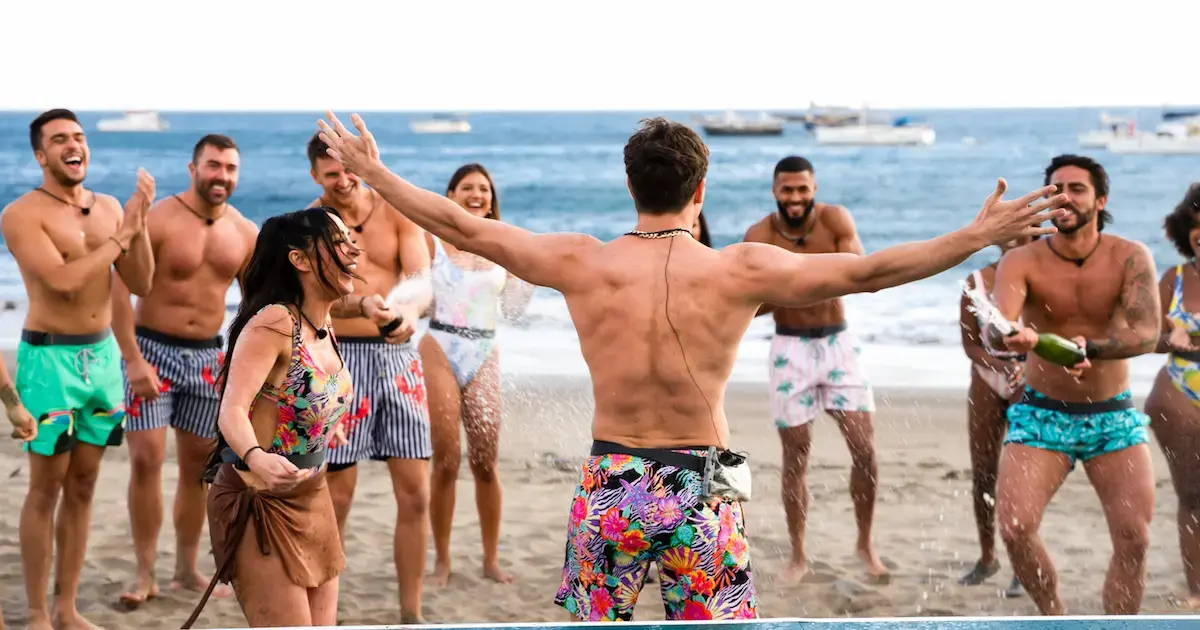 Some of the 'All Star Shore' cast members battle it out on the beach