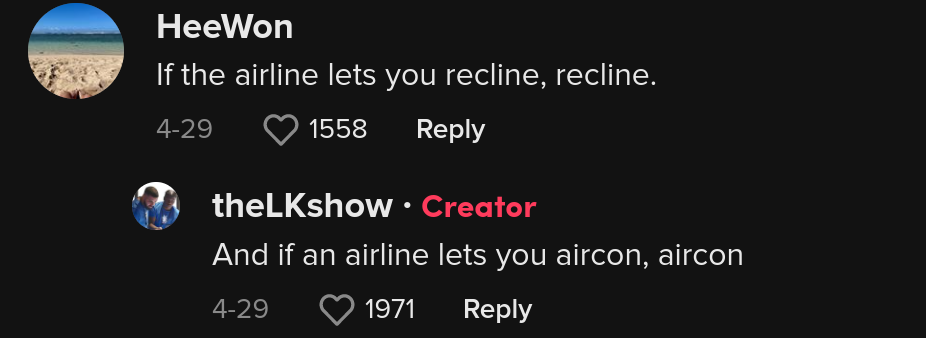 airline reclining passengers hack