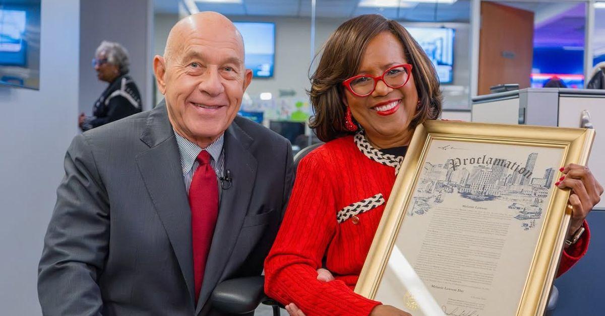 Melanie Lawson with the Mayor of Houston