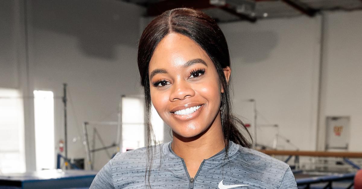 Gabby Douglas teaches Jay Pharoah gymnastics on the IMDb Series “Special Skills” in Los Angeles in 2020