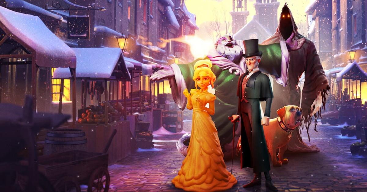 Who Voices the Ghost of Christmas Past in 'Scrooge A Christmas Carol'?