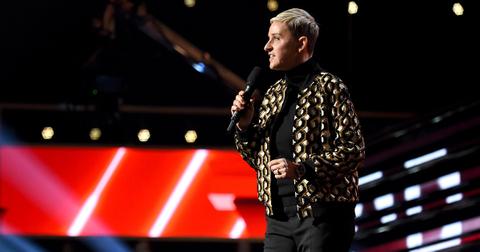 Ellen DeGeneres hosting the 62nd Grammy Awards.