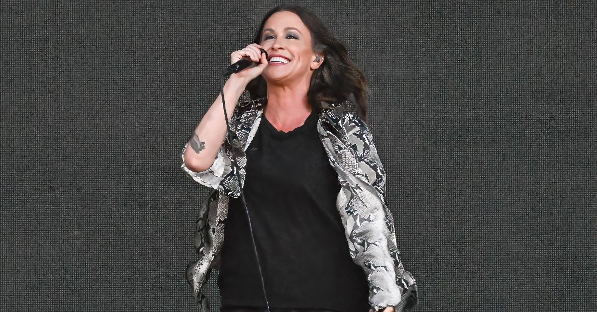 Alanis Morisette performs during Boston Calling Music Festival at Harvard Athletic Complex on May 27, 2023