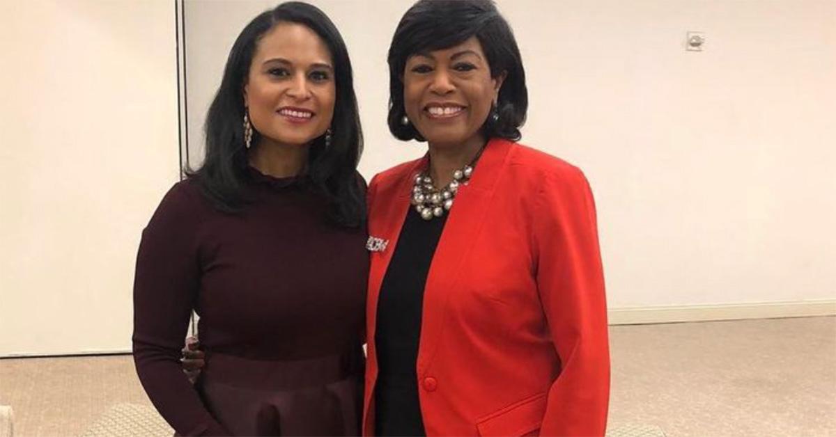 Kristen Welker posing for a photo with her mother.