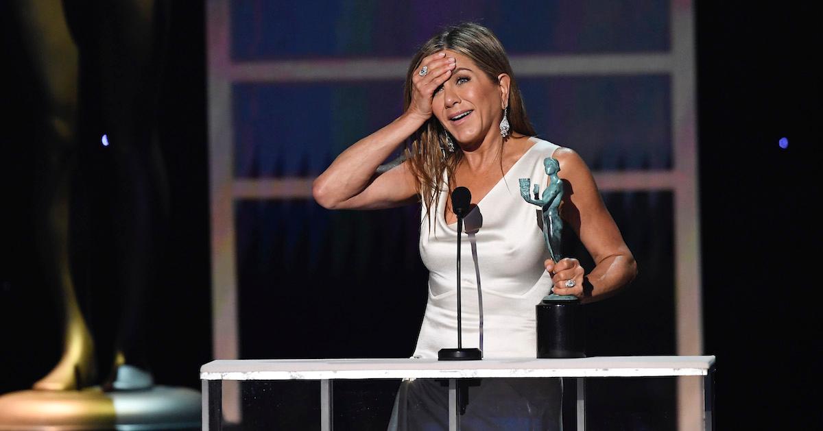 Jennifer Aniston accepting award