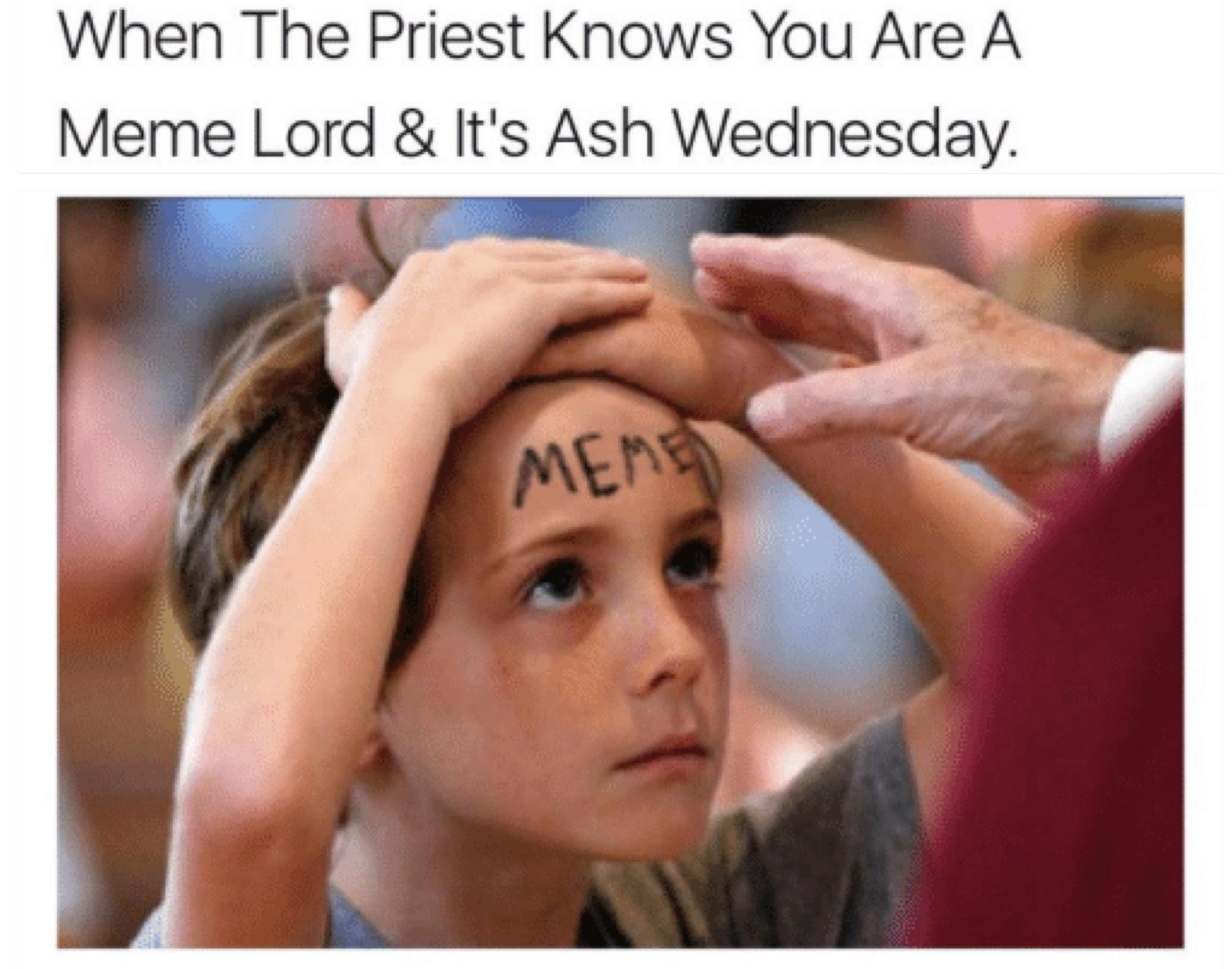 ash wednesday meme