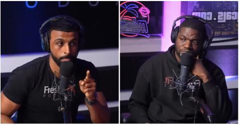 'Fresh and Fit' hosts Myron and Walter look sad as they reveal that their YouTube channel has been demonitized.