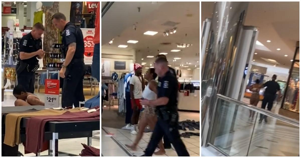 Woman Causes Frenzy In A Mall After Being Caught Shoplifting