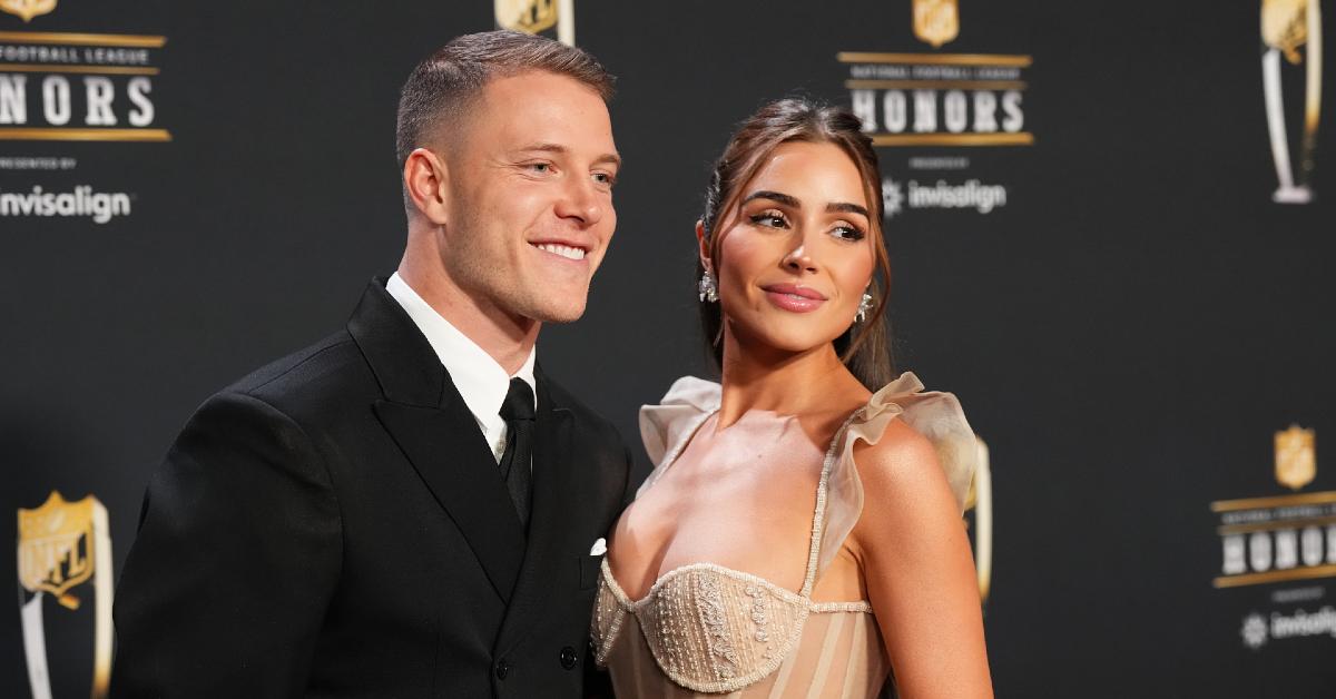 Christian McCaffrey and Olivia Culpo at the NFL Honors on February 9, 2023