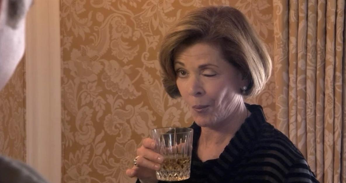 Lucille Bluth drunkenly winks at her son on 'Arrested Development' 