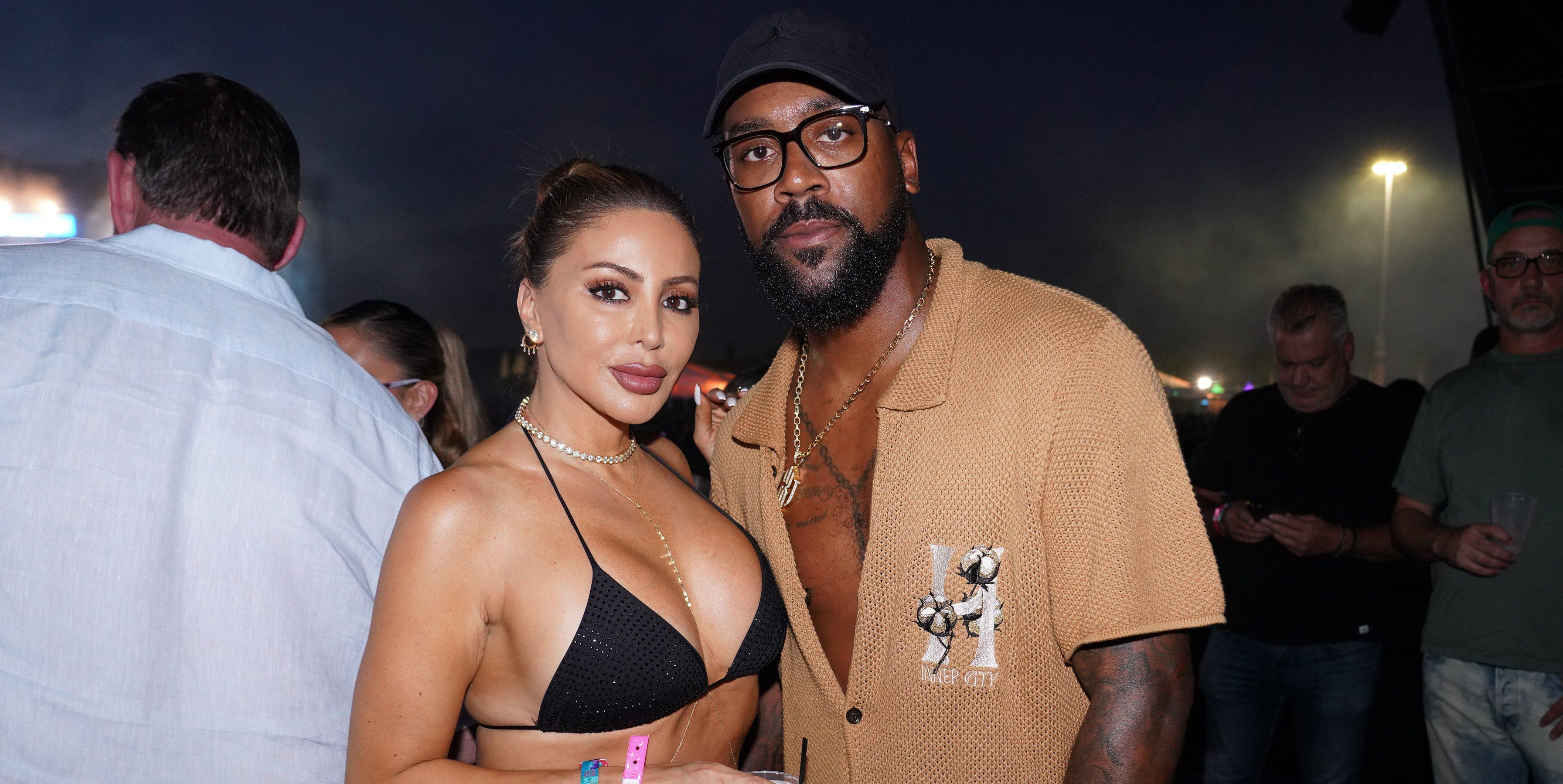 Larsa Pippen and Marcus Jordan attend day 2 of Rolling Loud