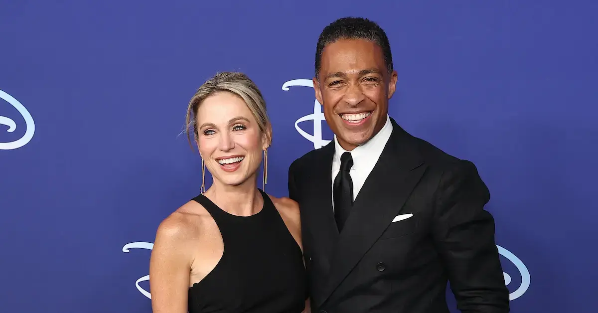 amy robach in black dress with tj holmes