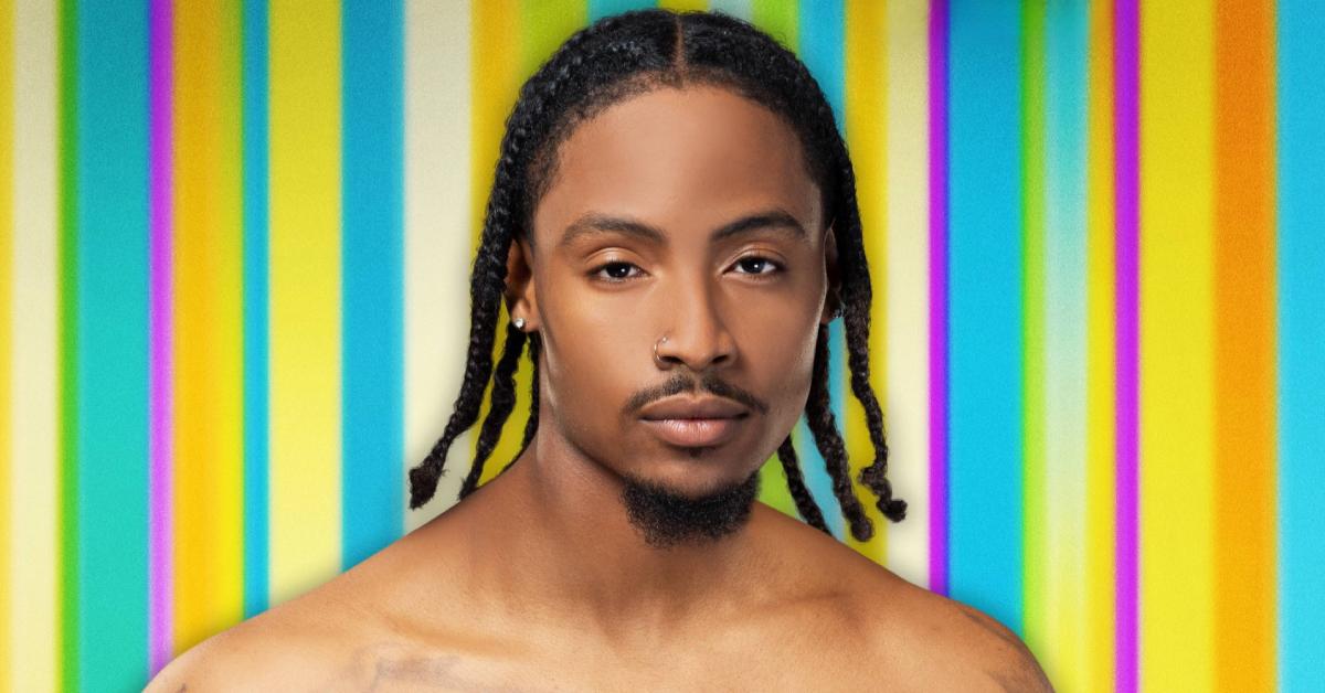 Kordell Beckham poses shirtless for his official 'Love Island USA' Season 6 portrait.