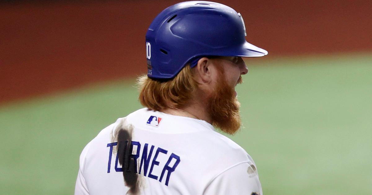 Why is Justin Turner's jersey stained