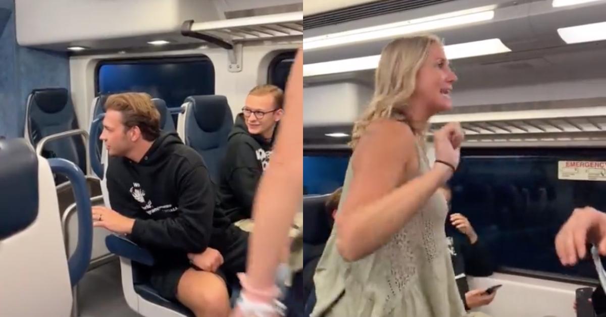 tourists try to ignore this unhinged woman