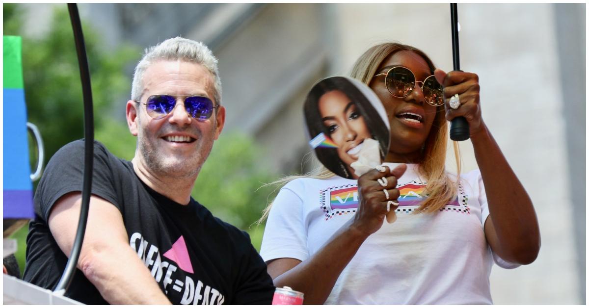 (l-r): Andy Cohen and NeNe Leakes at the Pride Parade in New York