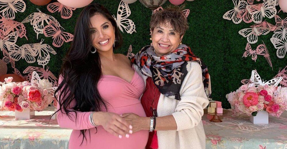 Vanessa Bryant with her mother.