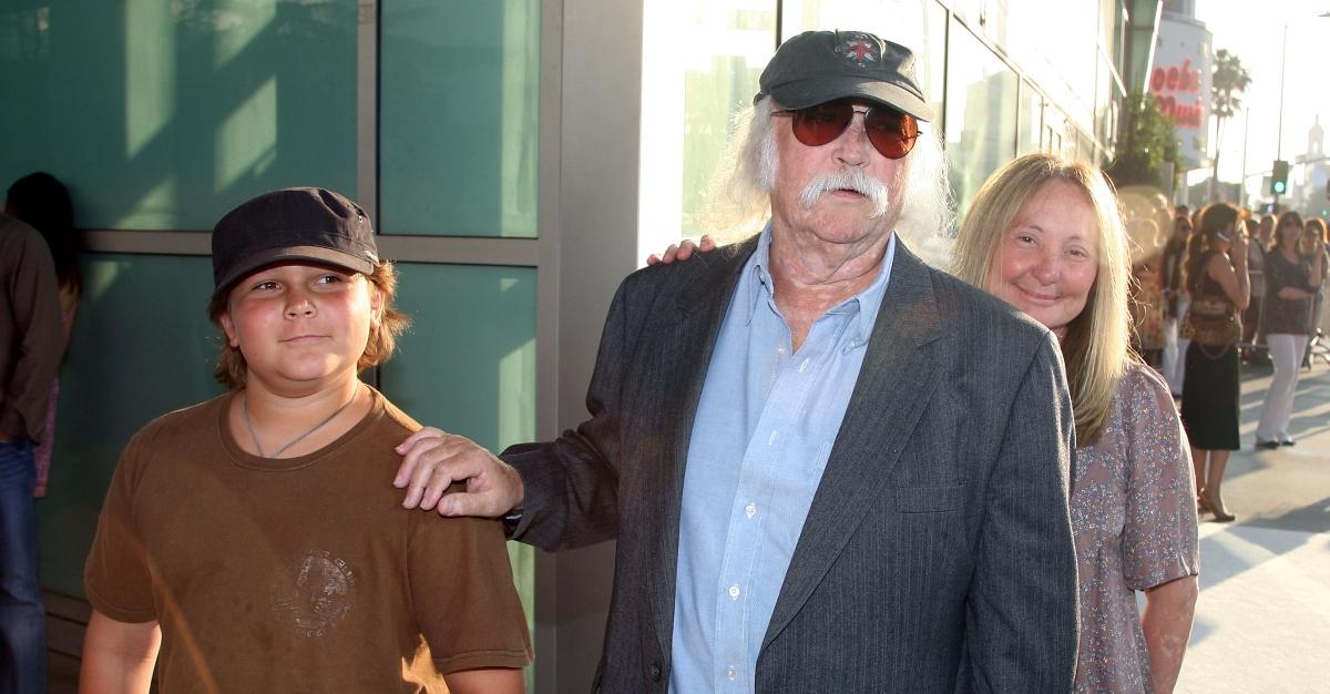 David Crosby and his wife Jan and son Django 