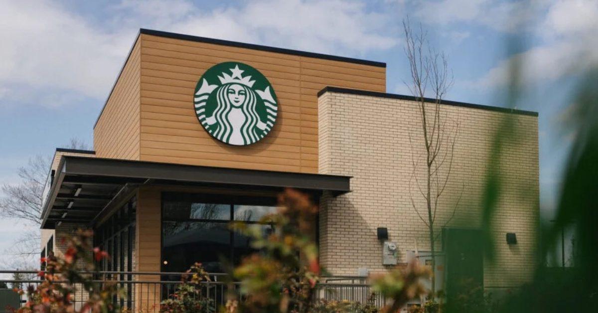 Starbucks storefront.
