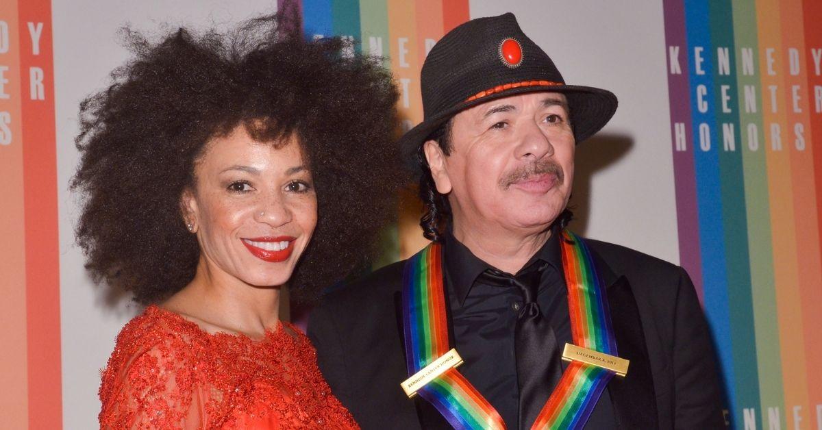 (l-r): Cindy Blackman and Carlos Santana at the Kennedy Center Honors in 2013. 