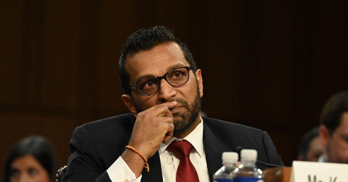 Kash Patel at his confirmation hearing. 