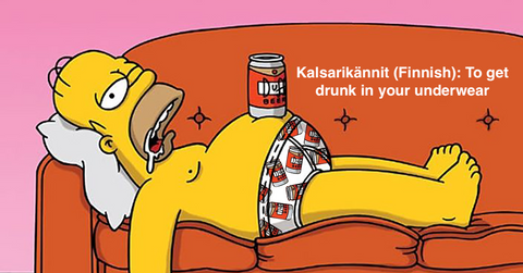 homer simpson kalsarikannit header text