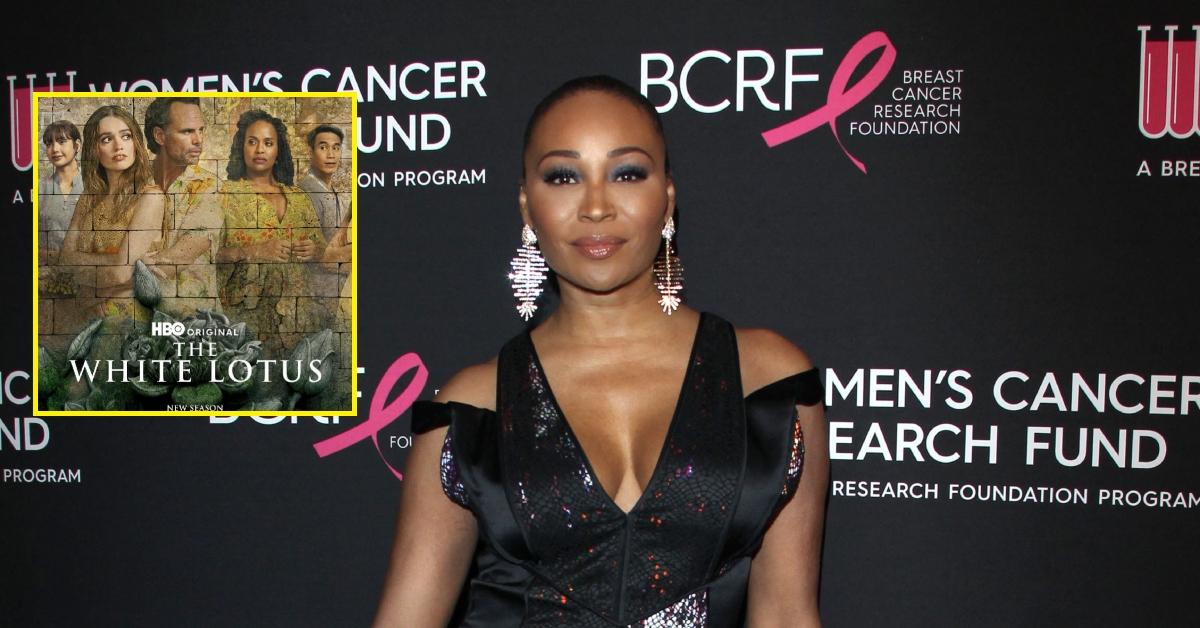 (l-r): 'The White Lotus' poster and Cynthia Bailey