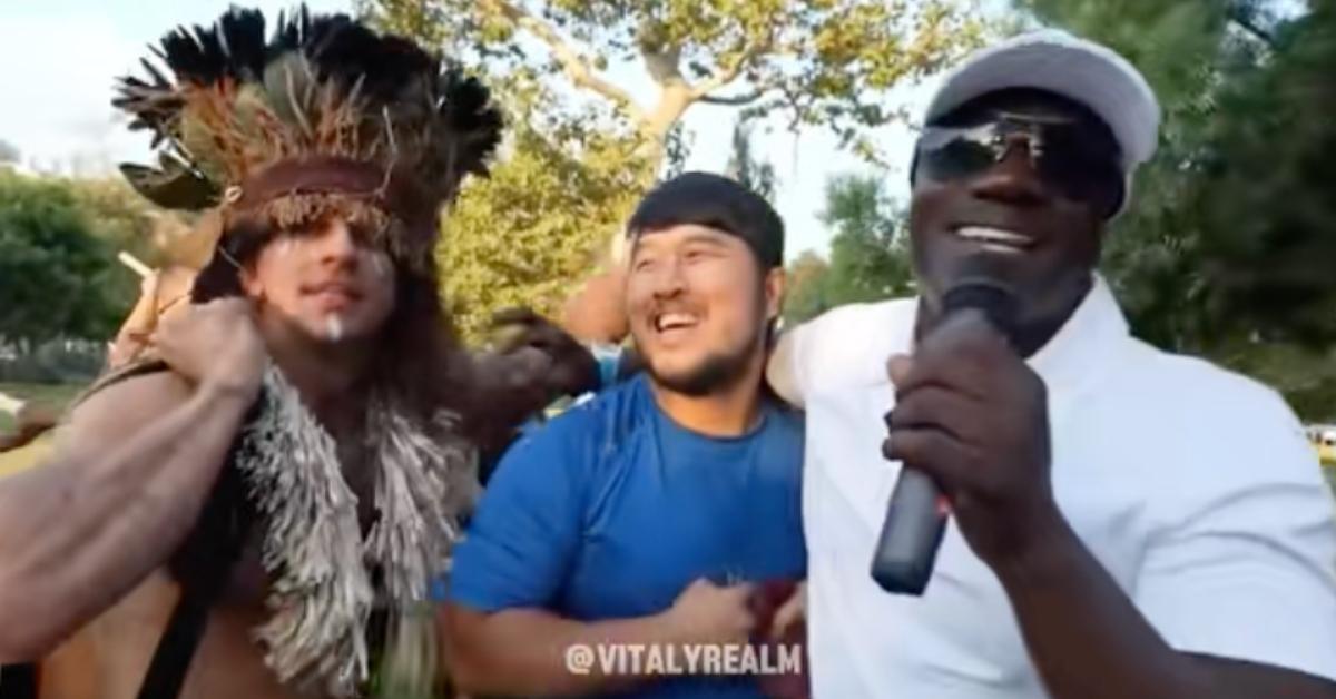 Akon serenades an alleged predator while Vitaly looks on