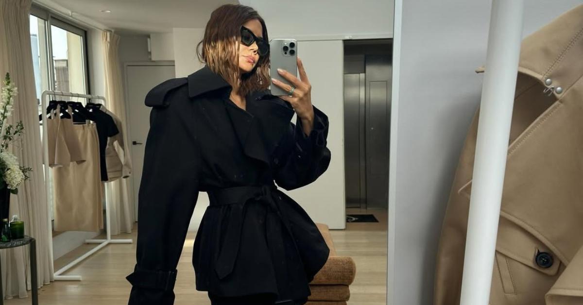 Christine Centenera in a mirror selfie promoting her clothing company.