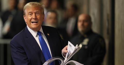 Donald Trump at jury selection trial