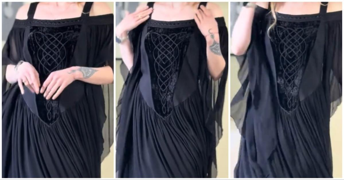 A dress from Holy Clothing is shown on TikTok. 