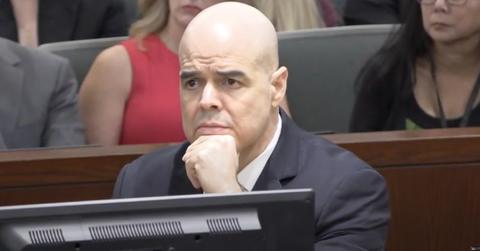 Robert Telles in court during his trial