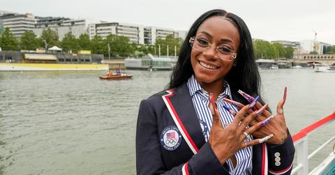 Sha'Carri Richardson at the 2024 Olympic opening ceremonies.