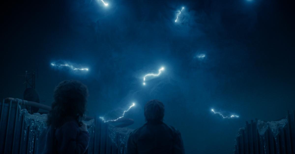 (L-R): Nancy and Jonathan in the Upside Down in 'Stranger Things'