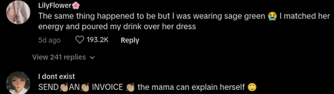 Mother of Bride Dumps Wine on Yellow Dress for "No Reason" - TikTok