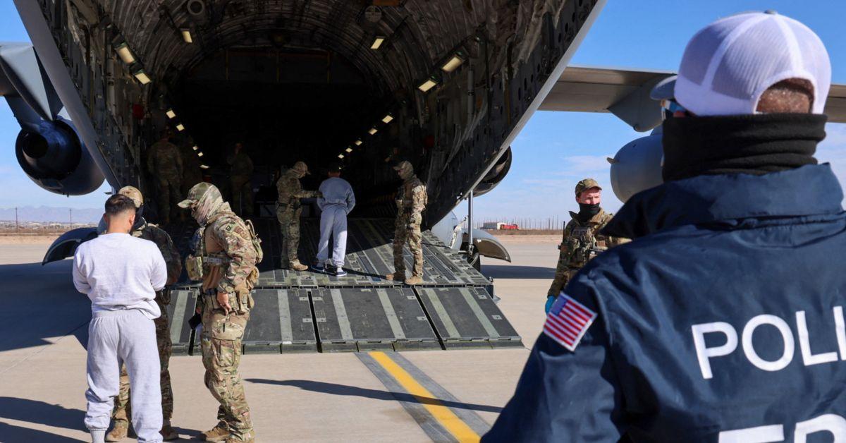 People being deported on flights out of the United States. 