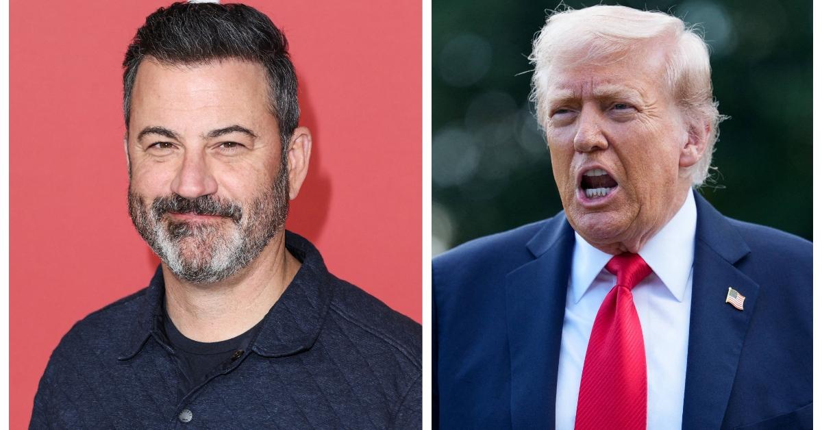 (L-R): Jimmy Kimmel; President Donald Trump
