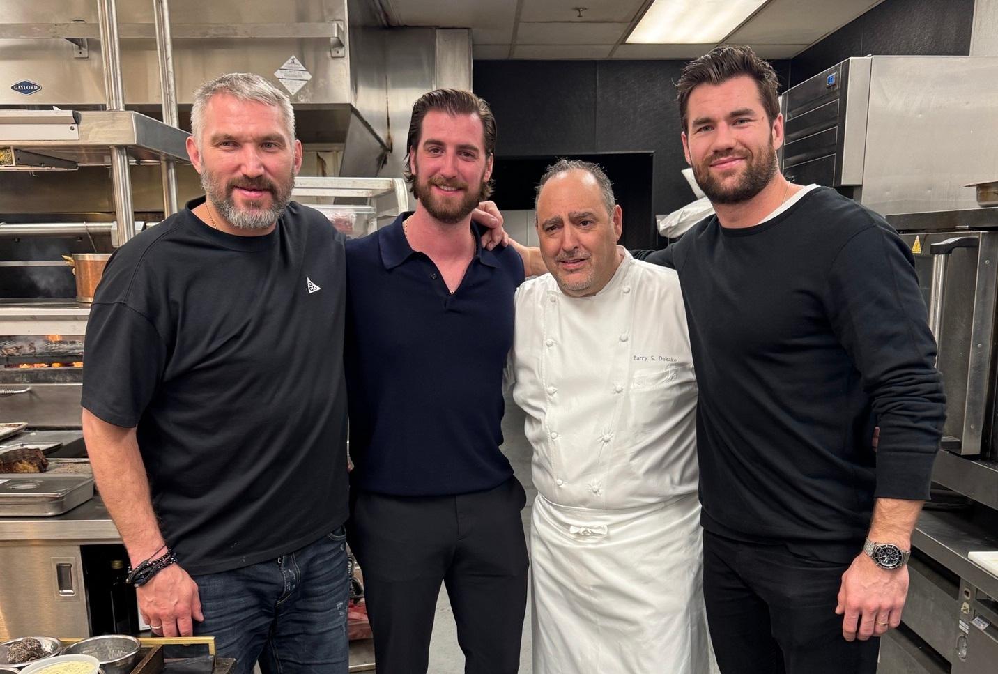 washington capitals alex ovechkin logan thompson tom wilson chef barry dakake barrys prime las vegas