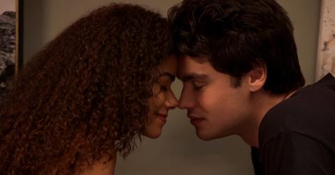 Antonia Gentry as Ginny Miller, Felix Mallard as Marcus Baker in episode 310 of Ginny & Georgia