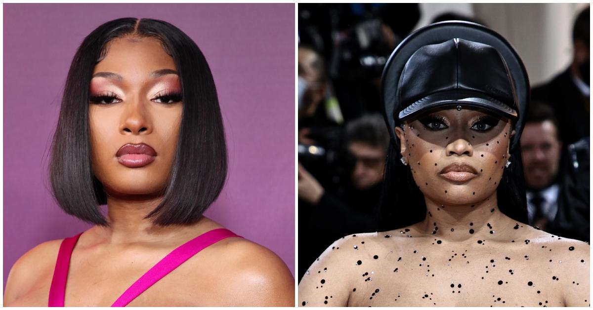 (l-r): Megan Thee Stallion and Nicki Minaj