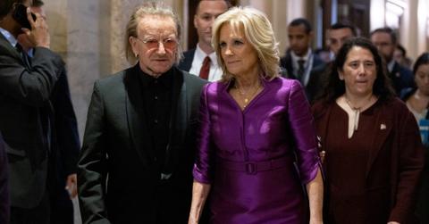 Bono with Jill Biden